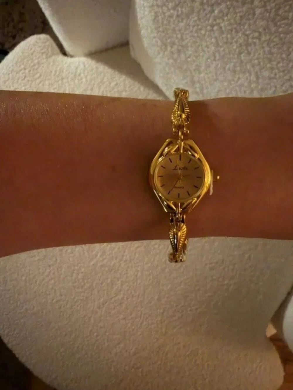 Women's Gold petite French vintage  watch